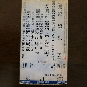 Brucre Springsteen 2000, Air Canada Center Toronto Original-Konzertkarte Stub