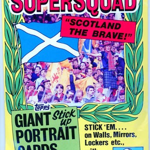 1991 Topps World Cup Supersquad Riesen-Stick-Up-Porträtkarte