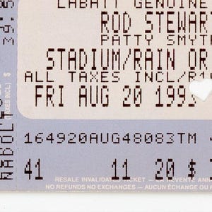 Rod Stuart / Patty Smyth Konzertkarte Stub (1993)