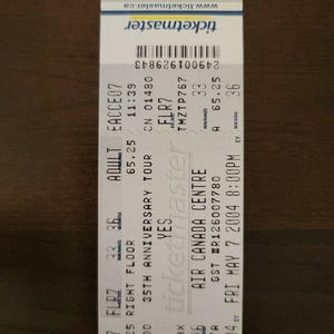 JA 2004, Toronto Air Canada Center Original Konzertkarte Stub