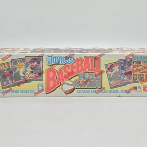 Juego completo de rompecabezas y tarjetas de béisbol Donruss MLB de 1991 (784 tarjetas) sellado.
