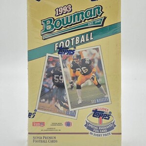 1993 Bowman NFL Football Wax Box (24 Packungen) Look For Foil Cards