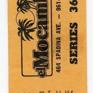 Blue Peter Vintage Konzertkarte El Mocambo (Toronto, 1984)