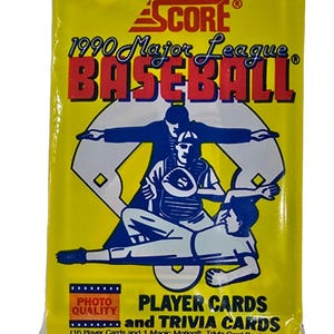 Pack de loisirs de baseball Score 1990 (16 cartes) Possible équipement de football Bo Jackson