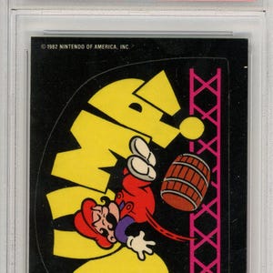 1982 Donkey Kong Sprung! Sticker Graded Card PSA 6