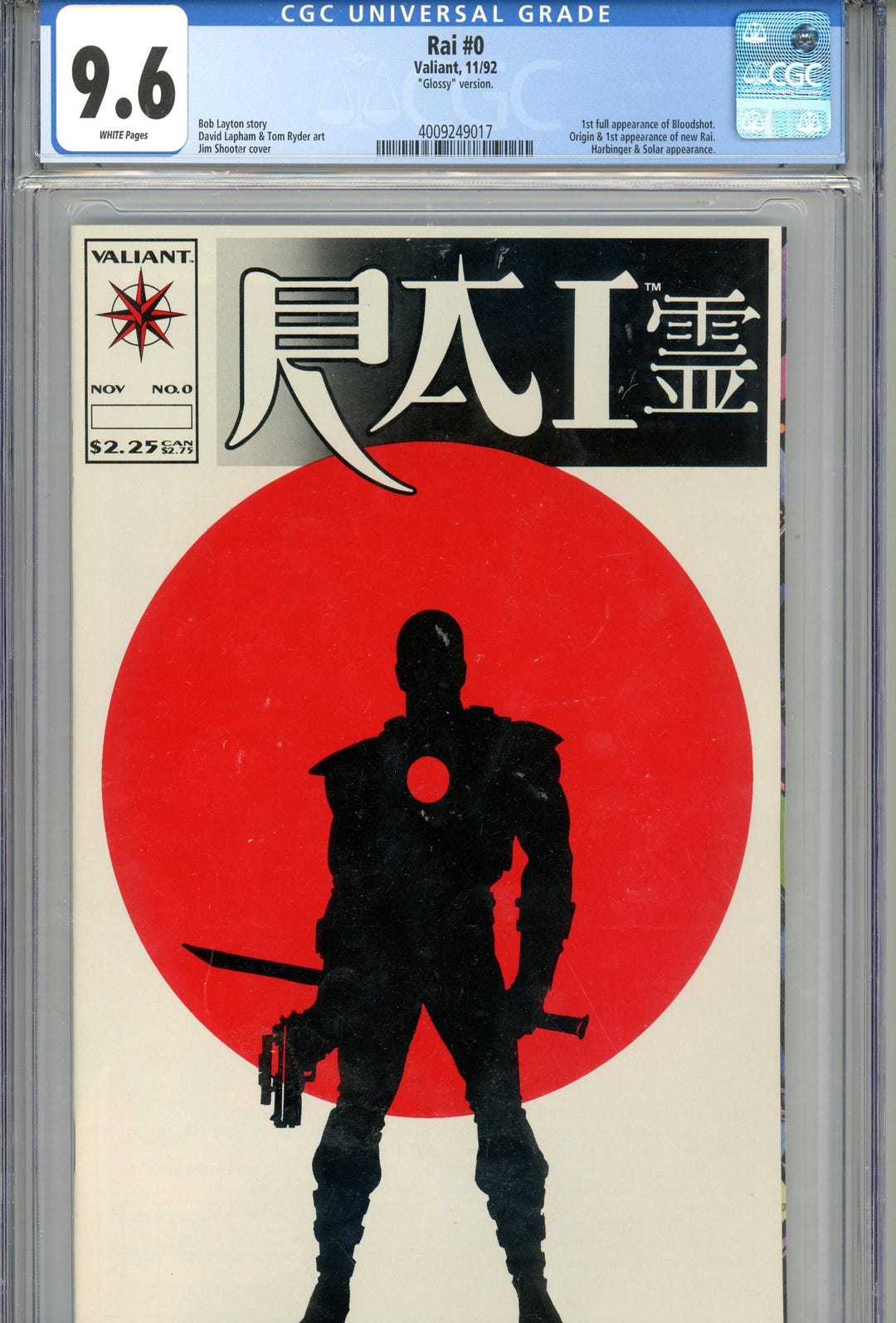 Jim Rai 1992 Rai #0 Graded Comic Book Jim Shooter Cover, David Lapham / Tom ...