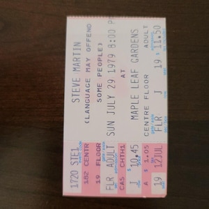 Steve Martin 1979, Toronto Maple Leaf Gardens Original Konzertkarte Stummel