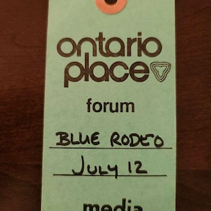 Blue Rodeo 1990, Toronto Ontario Place Original Vintage Konzert Media Pass