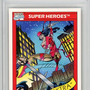 1990 Marvel Universe Elektra Graded Card #49 PSA 8
