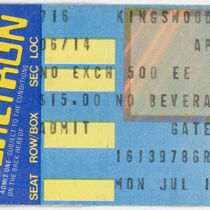 April Wine Vintage Konzertkarte Stub Kingswood Music Theater (Canada's Wonderland, 1984)