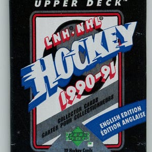 Lot de 12 cartes de cire de hockey Upper Deck 1990/91