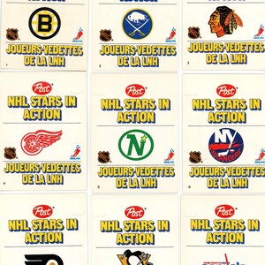 1981/82 Post NHL Stars in Action Foldable Player Cards Complete Set (28 Cards)