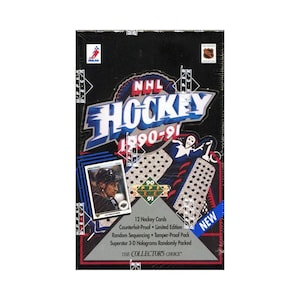 1990/91 Oberdeck Hockeykarten Hobby Wax Box (36 Packungen)