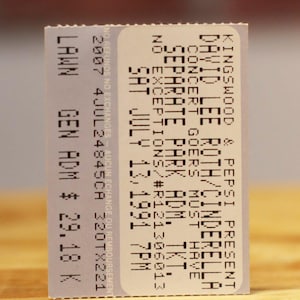 David Lee Roth Aschenputtel 1991 Kingswood Music Theater Toronto Original Vintage Konzertkarte Stub