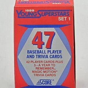 Jeu de 1 jeu de cartes de baseball Score Young Superstars 1989 (47 cartes)