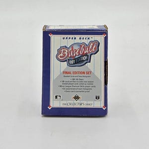 Set di carte da baseball Upper Deck del 1991, edizione finale (100 carte) aperto