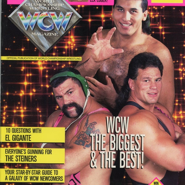 Original WCW Wrestling Magazine #1 (November, 1991) Steiners, El Gigante