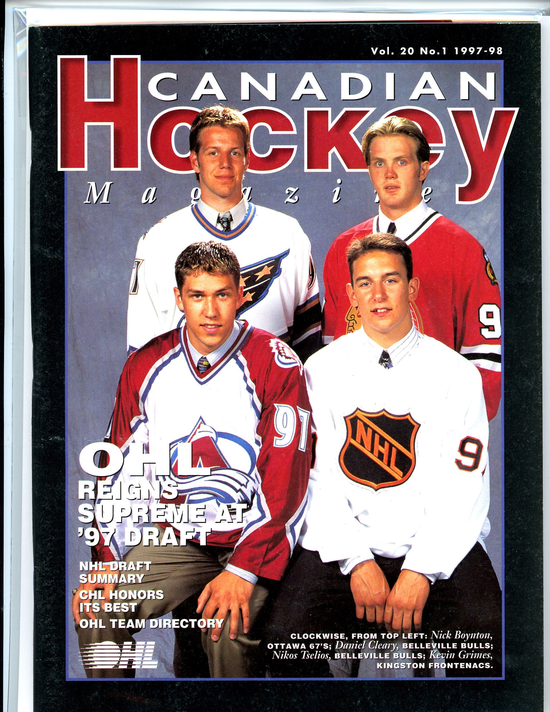 Canadian Hockey Magazine issue 1 1997 OHL Draft Preview and