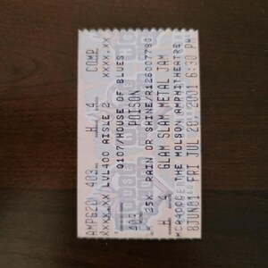 Poison 2001, Toronto Molson Amphitheater Original Konzertkarte Stub