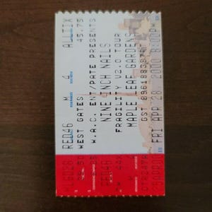 Nine Inch Nails 2000, Toronto Maple Leaf Gardens Original Konzertkarte Stummel