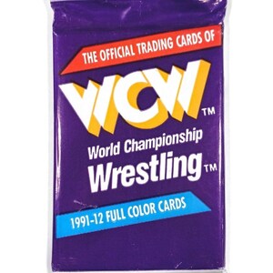 1991 Impel WCW Wrestling Ungeöffnetes Hobby Pack (12 Karten)