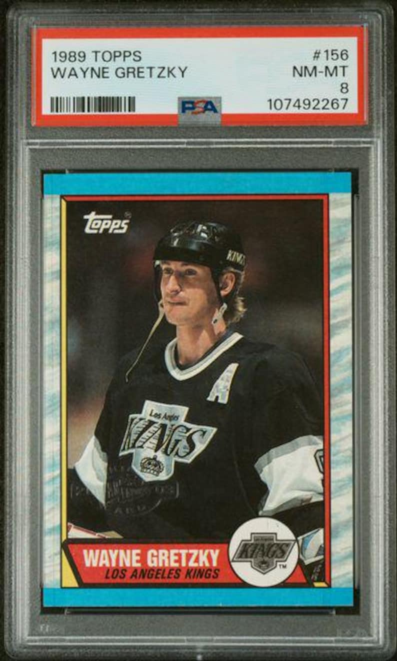 Tarjeta calificada Topps Wayne Gretzky de 1989 n.° 156 PSA 8 imagen 1