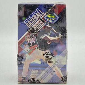 1993 Classique Meilleure carte de baseball pour ligue mineure, boîte de cire scellée (36 paquets) Derek Jeter Rookie
