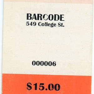 Der Herbaliser Vintage Konzertkarten-Barcode (Toronto, 1999)