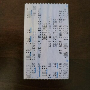 Deftones 2000, Toronto Air Canada Center Original Konzertkarte Stub