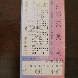 The Who 1997, Toronto Molson Amphitheater Original Konzertkarte Stub