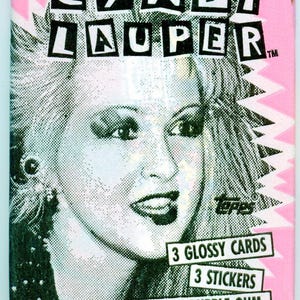 1985 Topps Cyndi Lauper Trading Cards Vintage Wax Pack