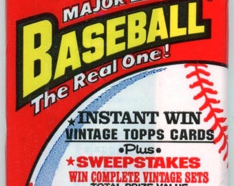 Paquete de cera de béisbol Topps de 1991 (15 tarjetas) 40.º aniversario