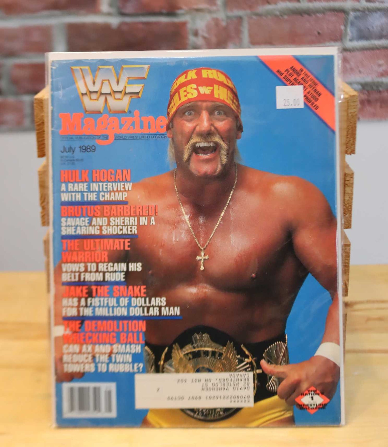 Original WWF WWE Vintage Wrestling Magazine Hulk Hogan july 1989 - Etsy UK