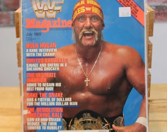 Original WWF WWE Vintage Wrestling Magazine Hulk Hogan (July 1989)