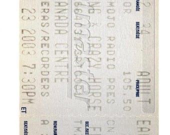 Neil Young and Crazy Horse Concert Ticket Stub Air Canada Centre (Toronto, 2003)