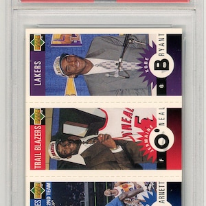 1996 Oberdeck Sammlerwahl Bryant / Garnett / J. O'Neal Graded Rookie Karte PSA 9