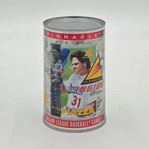 Lata coleccionable de tarjetas de béisbol Pinnacle Inside MLB de 1997 (10 tarjetas) de Mike Piazza