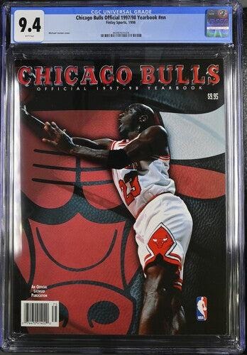 1997/98 Chicago Bulls Official Yearbook CGC 9.4 Michael Jordan