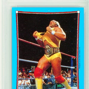 1987 Topps WWF The Hulkster Explodes #26 Graded Wrestling Card PSA 8