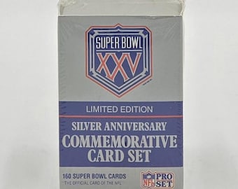 super bowl 25 limited edition silver anniversary commemorative card set 1990 Pro XXV Set - Larry Fritsch Cards LLC At RFPAWN! Pro Set Super Bowl XXV