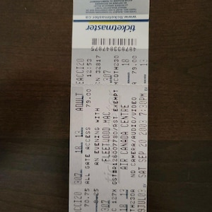 Fleetwood Mac 2003, Toronto Air Canada Center Original Konzertkarte Stub