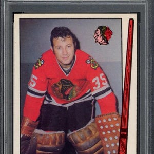 1969 OPC O-Pee-Chee Tony Esposito Graded Rookie Card # 138 PSA 8 afbeelding 1