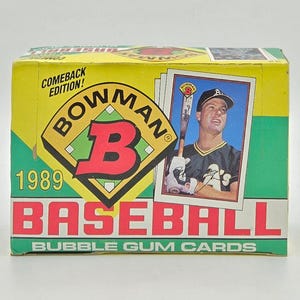 Boîte de cire de cartes de baseball Bowman 1989 (36 paquets) Possible Rookie Ken Griffey Jr