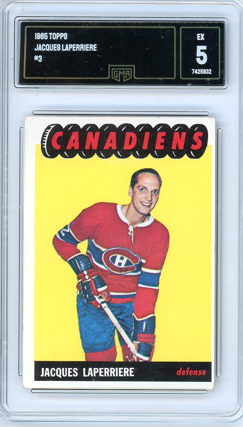 1965 Topps Jacques Laperriere Graded Card #3 GMA 5 image 1