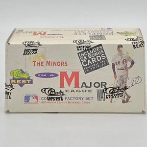 Jeu complet de cartes de baseball des ligues mineures classiques 1991 scellées en usine (450 cartes)