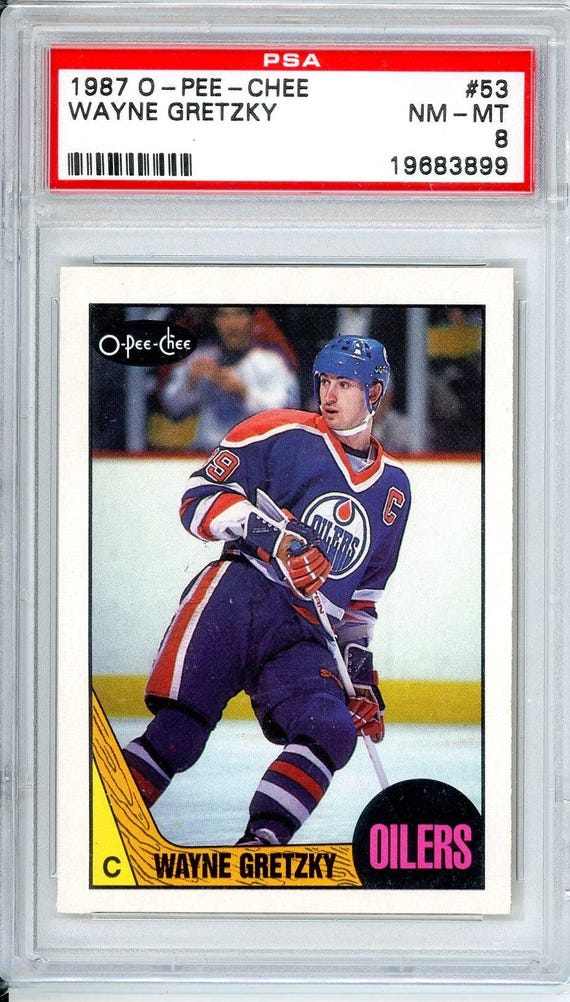 1987 OPC O-pee-chee Wayne Gretzky Graded Card #53 PSA 8 - Etsy 1987 OPC O-pee-chee Wayne Gretzky Graded Card #53 PSA 8 - Etsy