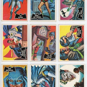 1966 O-Pee-Chee Batman Trading Cards Complete Set (54 Cards) Includes Rookie Card
