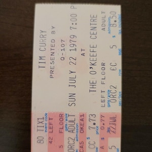 Tim Curry 1979, Toronto O'Keefe Center Original Konzertkarte Stummel