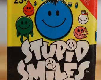 1989 Topps Stupid Smiles Sticker Cards Wax Pack