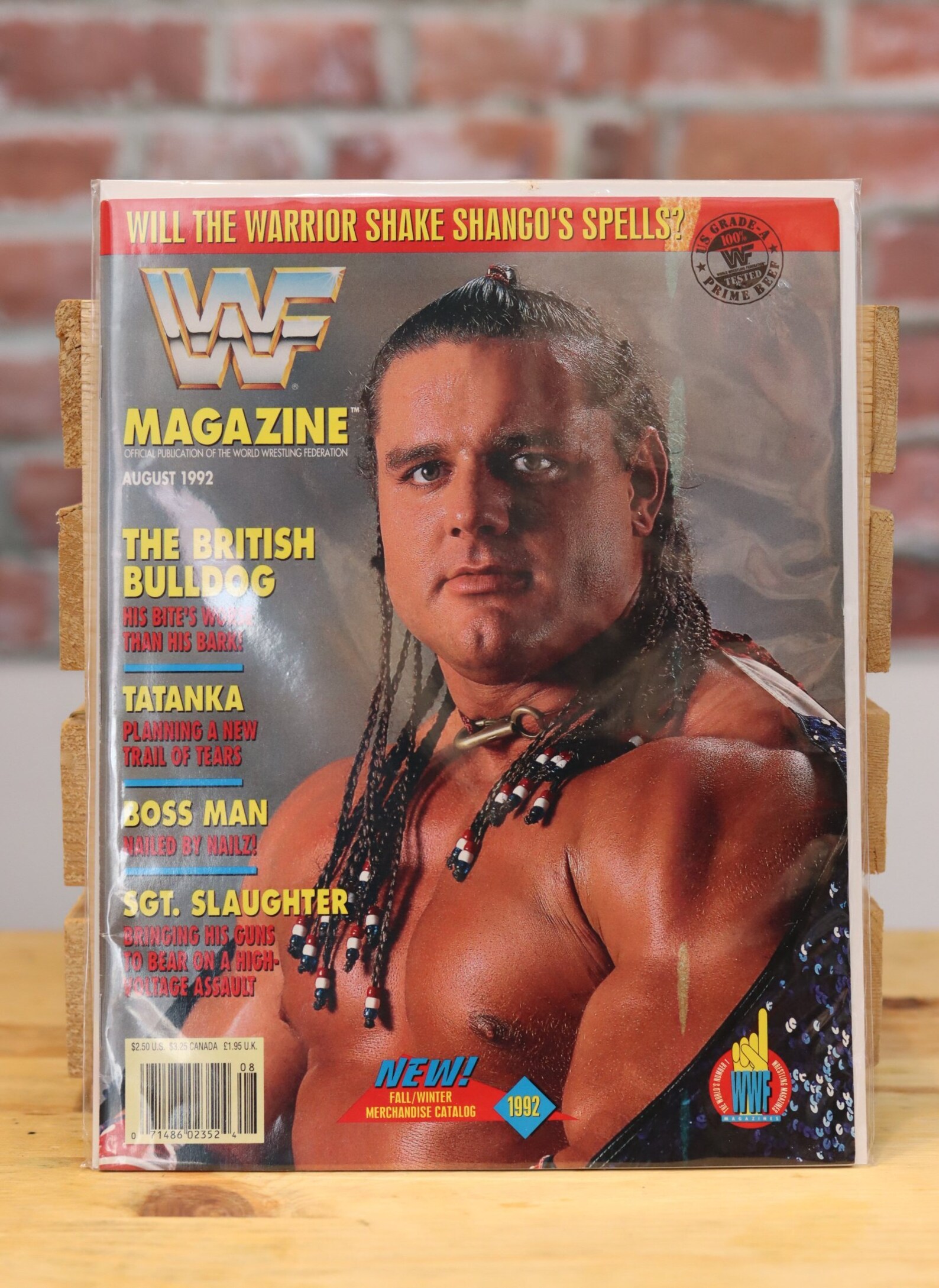 Original WWF WWE Vintage Wrestling Magazine British Bulldog Etsy